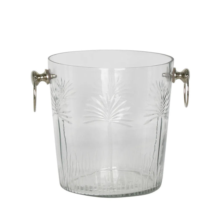 Minerva Palm Glass Ice Bucket Large