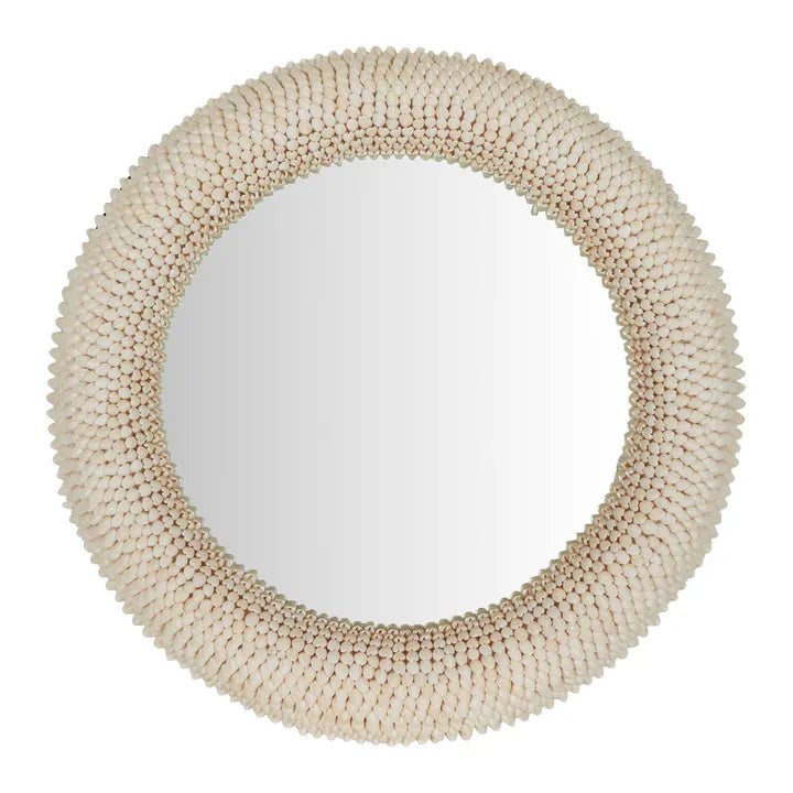 Terrigal Round Mirror 76x76cm Cream