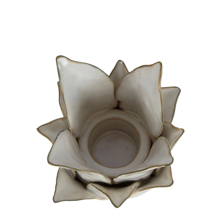 Celia Ceramic Flower Tea Light Holder Short