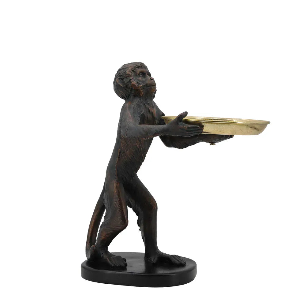 Jacky Standing Monkey Ornament With Tray