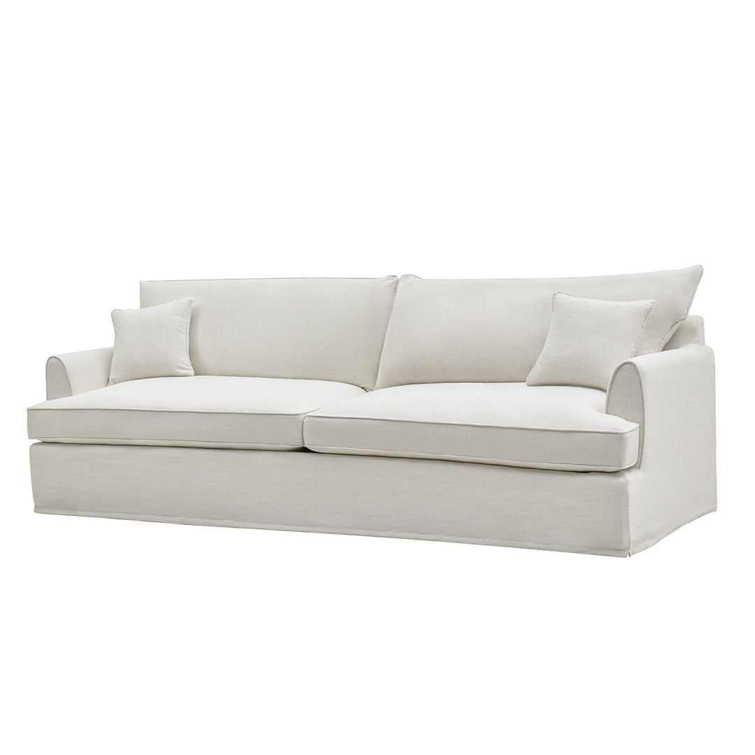 Slip Cover Only - Clovelly 4 Seat Hamptons Sofa Ivory Linen Blend