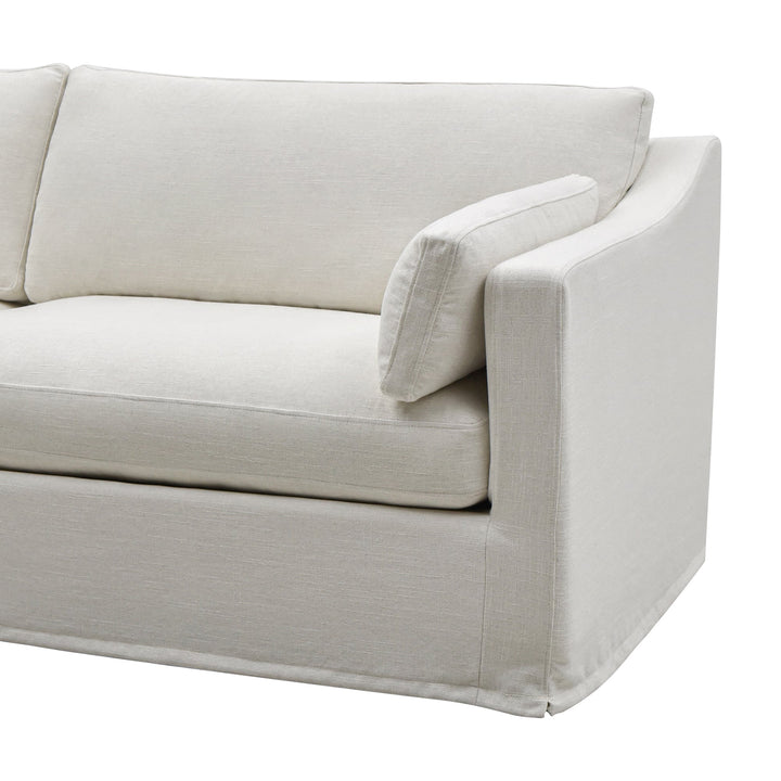 Clovelly 4 Seat Hamptons Sofa Ivory Linen Blend