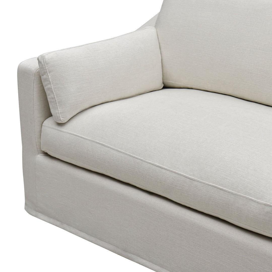Clovelly 4 Seat Hamptons Sofa Ivory Linen Blend