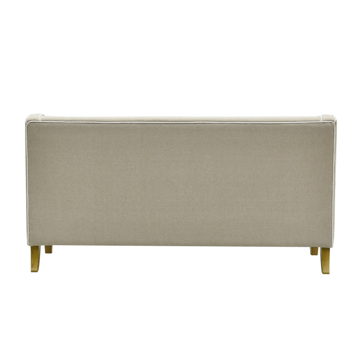 Bondi 2.5 Seat Sofa Natural with White Piping