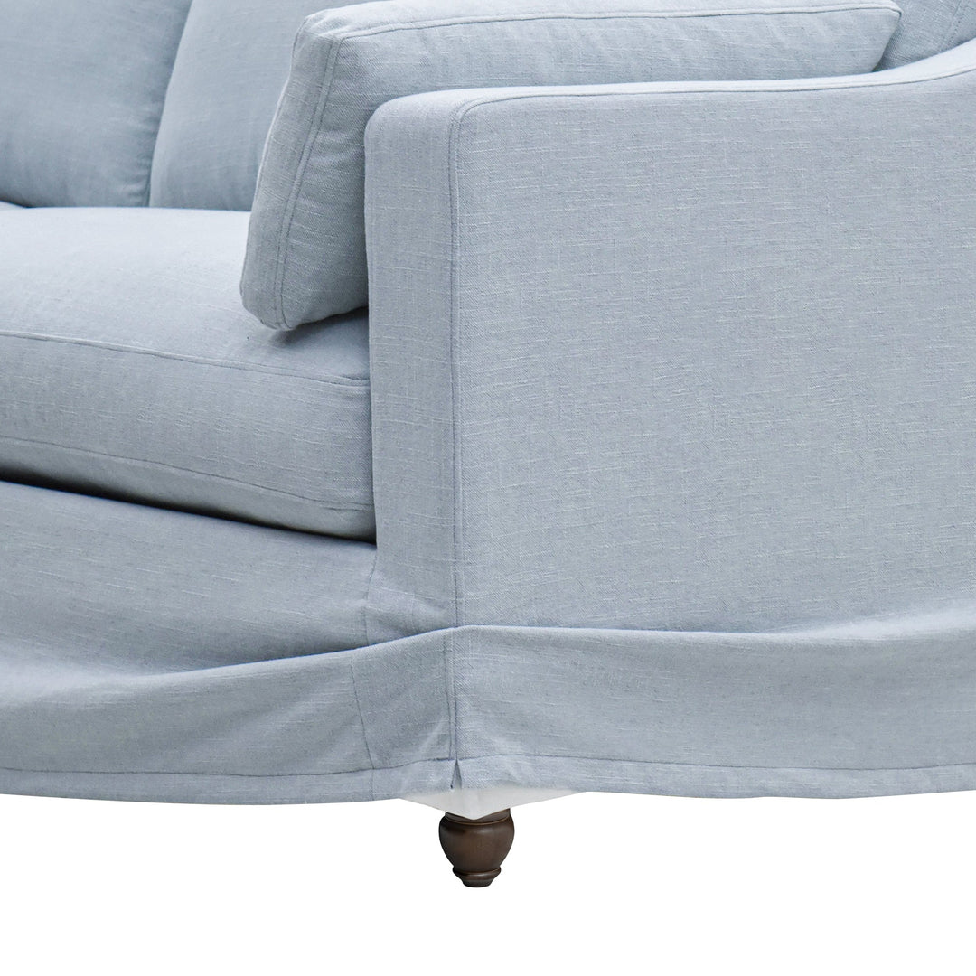 Clovelly 4 Seat Hamptons Sofa Beach Linen Blend