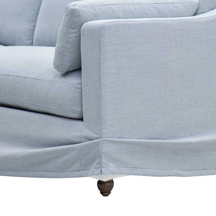 Clovelly 4 Seat Hamptons Sofa Beach Linen Blend