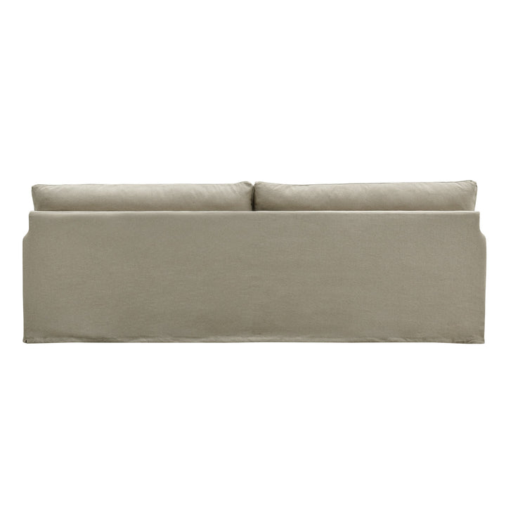Slip Cover Only - Byron 4 Seat Hamptons Sofa Natural w/White piping Linen Blend