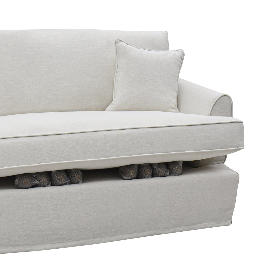 Slip Cover Only - Clovelly 4 Seat Hamptons Sofa Ivory Linen Blend