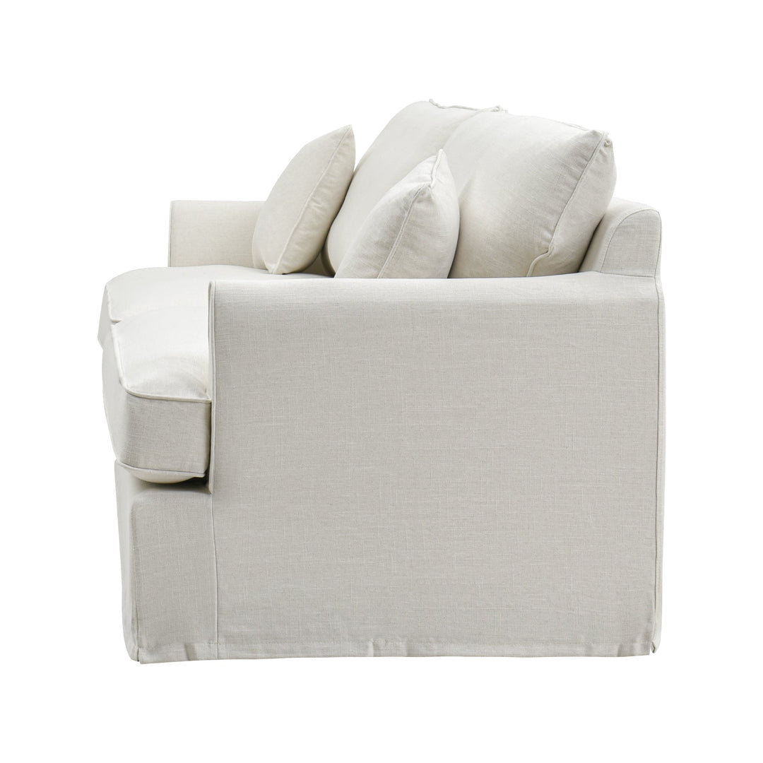 Slip Cover Only - Clovelly 4 Seat Hamptons Sofa Ivory Linen Blend