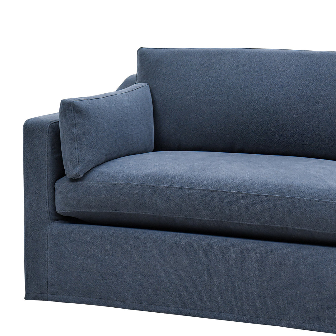 Clovelly 3 Seat Hamptons Sofa Navy Linen Blend