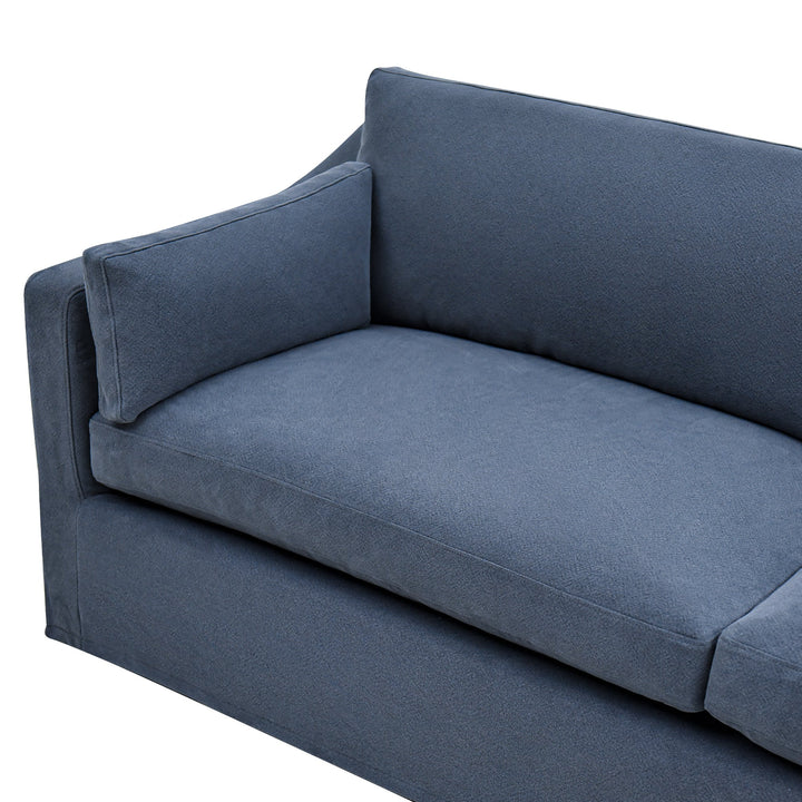 Clovelly 3 Seat Hamptons Sofa Navy Linen Blend