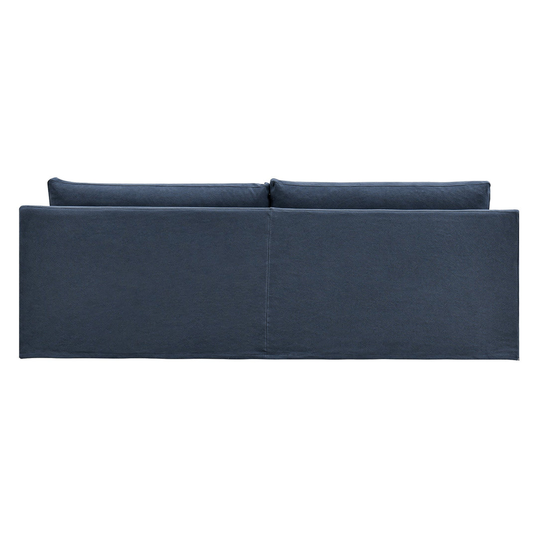 Clovelly 4 Seat Hamptons Sofa Navy Linen Blend