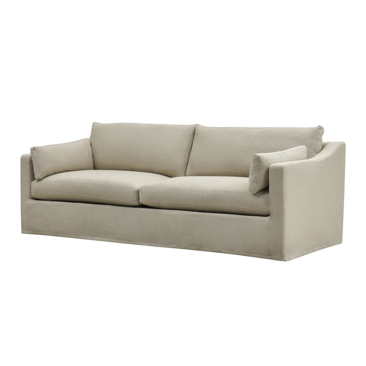 Clovelly 2 Seat Hamptons Sofa Natural Linen Blend