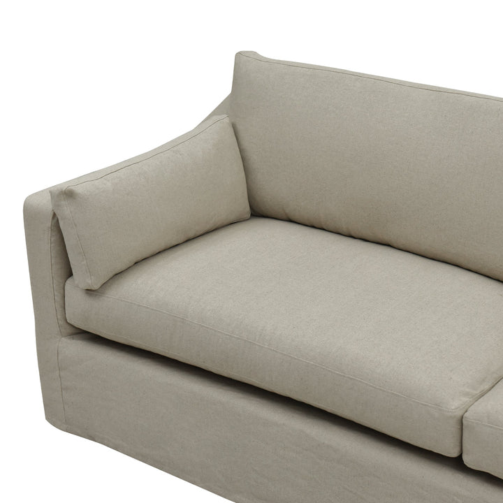 Clovelly 4 Seat Hamptons Sofa Natural Linen Blend