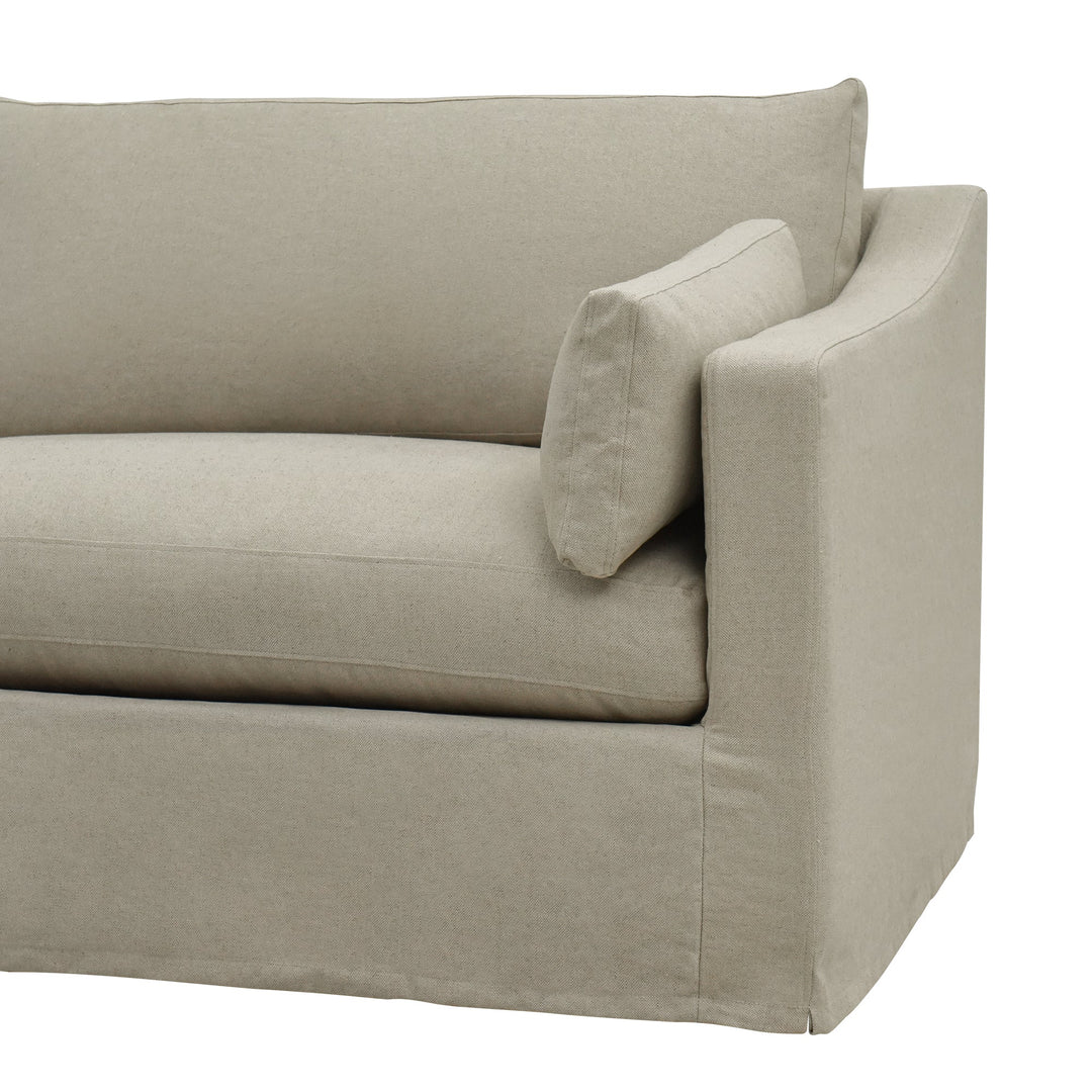 Clovelly 4 Seat Hamptons Sofa Natural Linen Blend