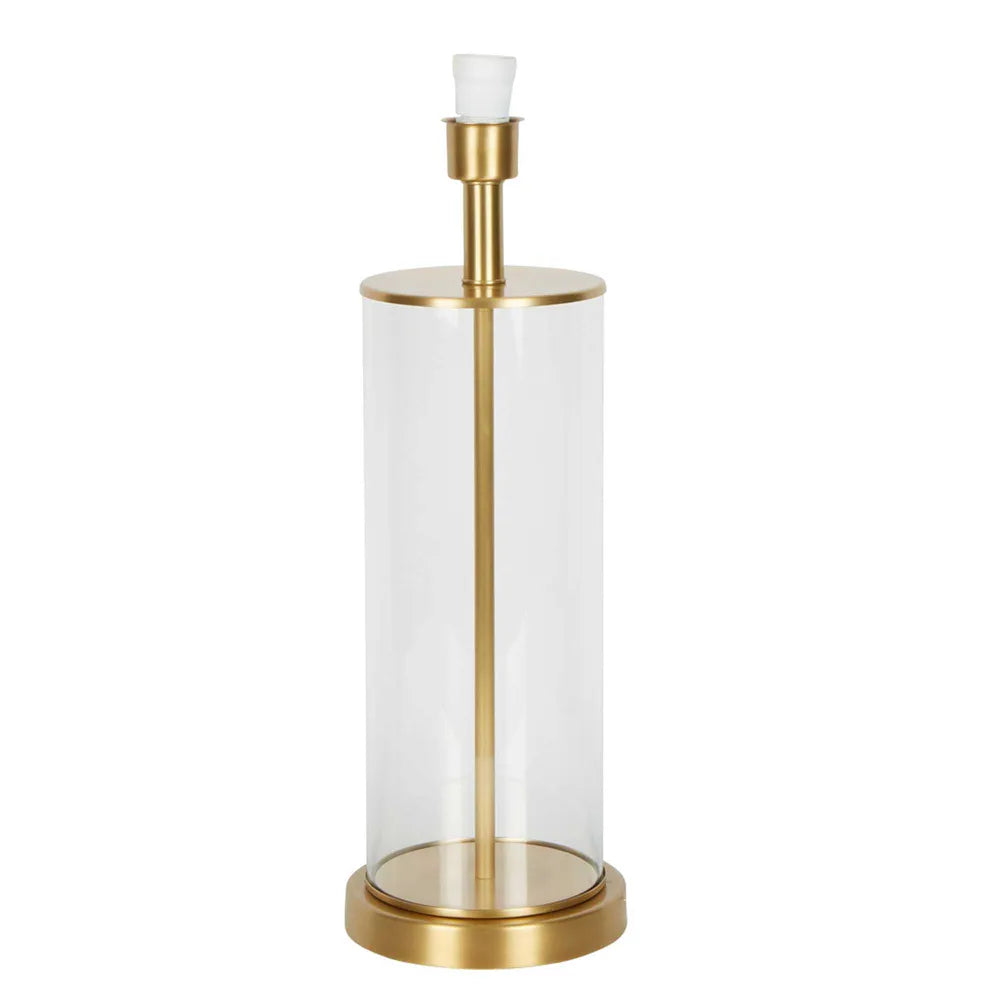 Iris Glass Table Lamp Base Aged Brass