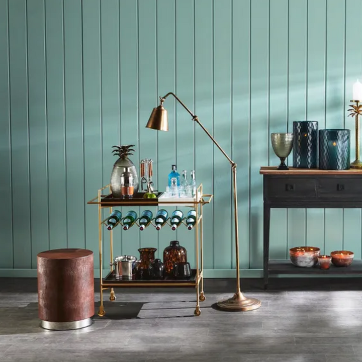 Newbury Floor Lamp Antique Brass