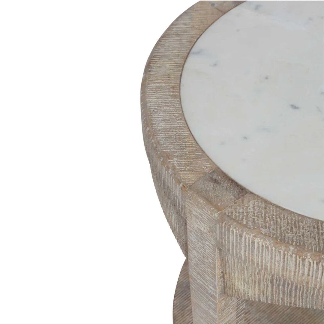 Pompeii Marble Round Side Table