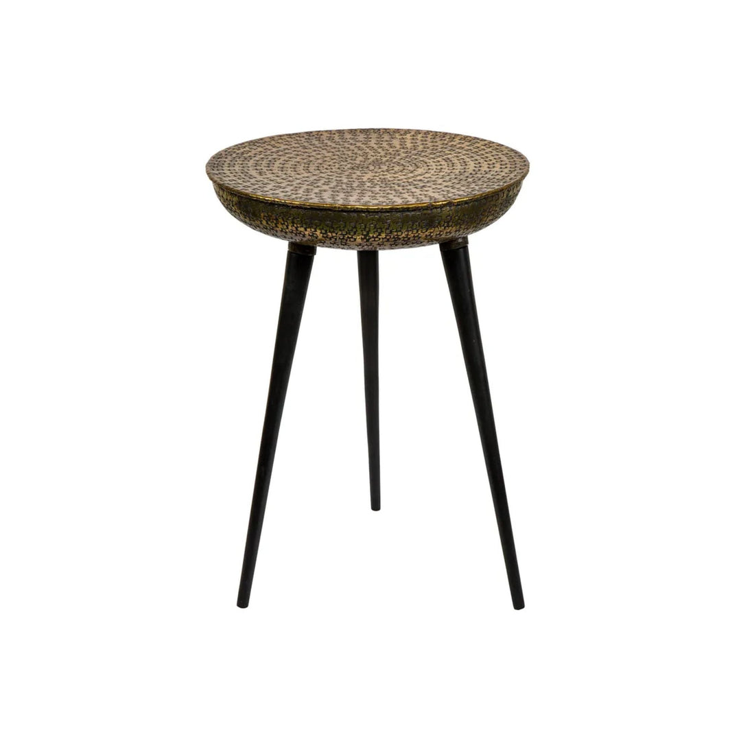 Jaipur Tripod Table Small Brass Antique