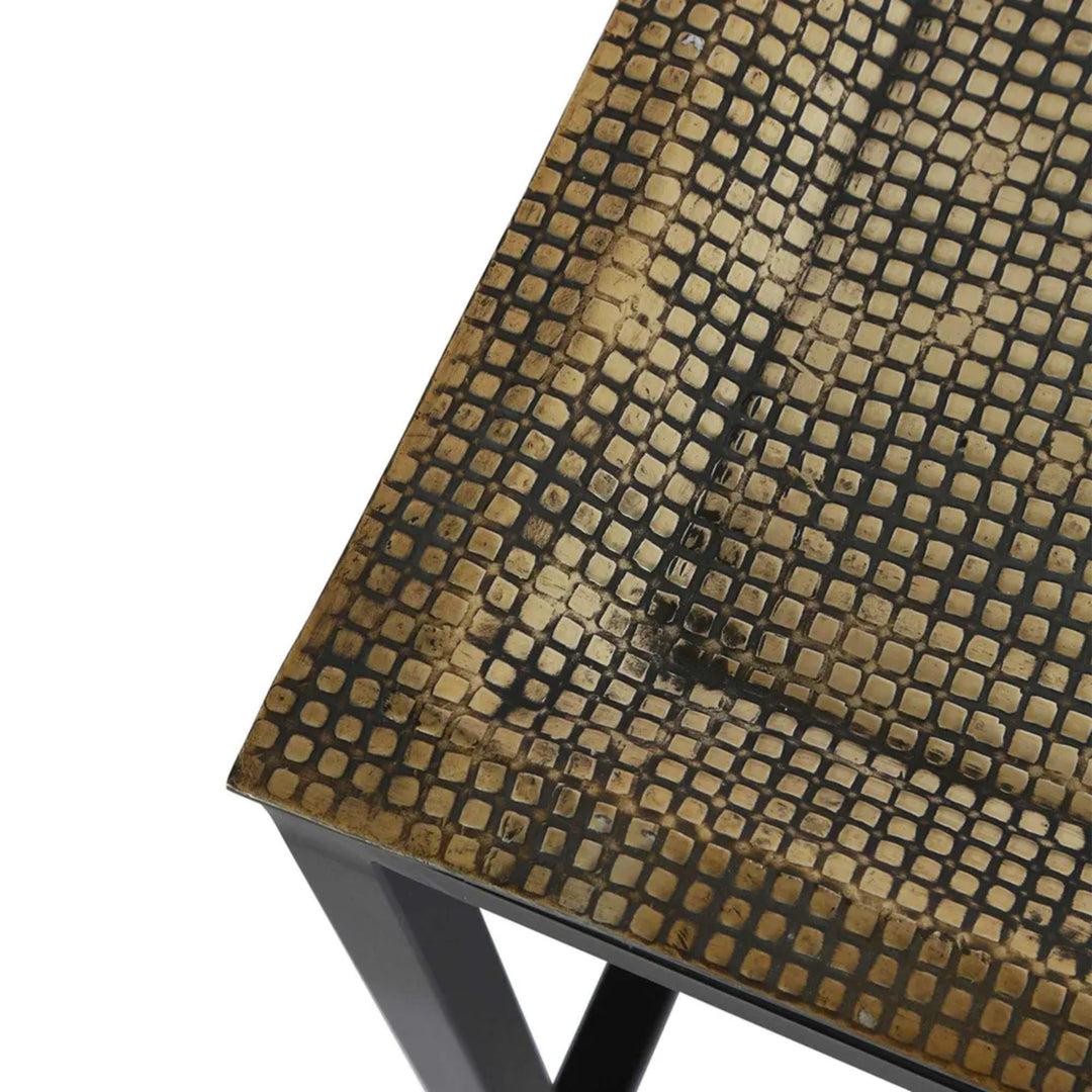 Bali Side Table Set of 2 Gold