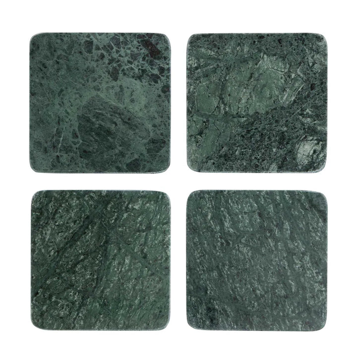 Graze Marble Coaster Square Green