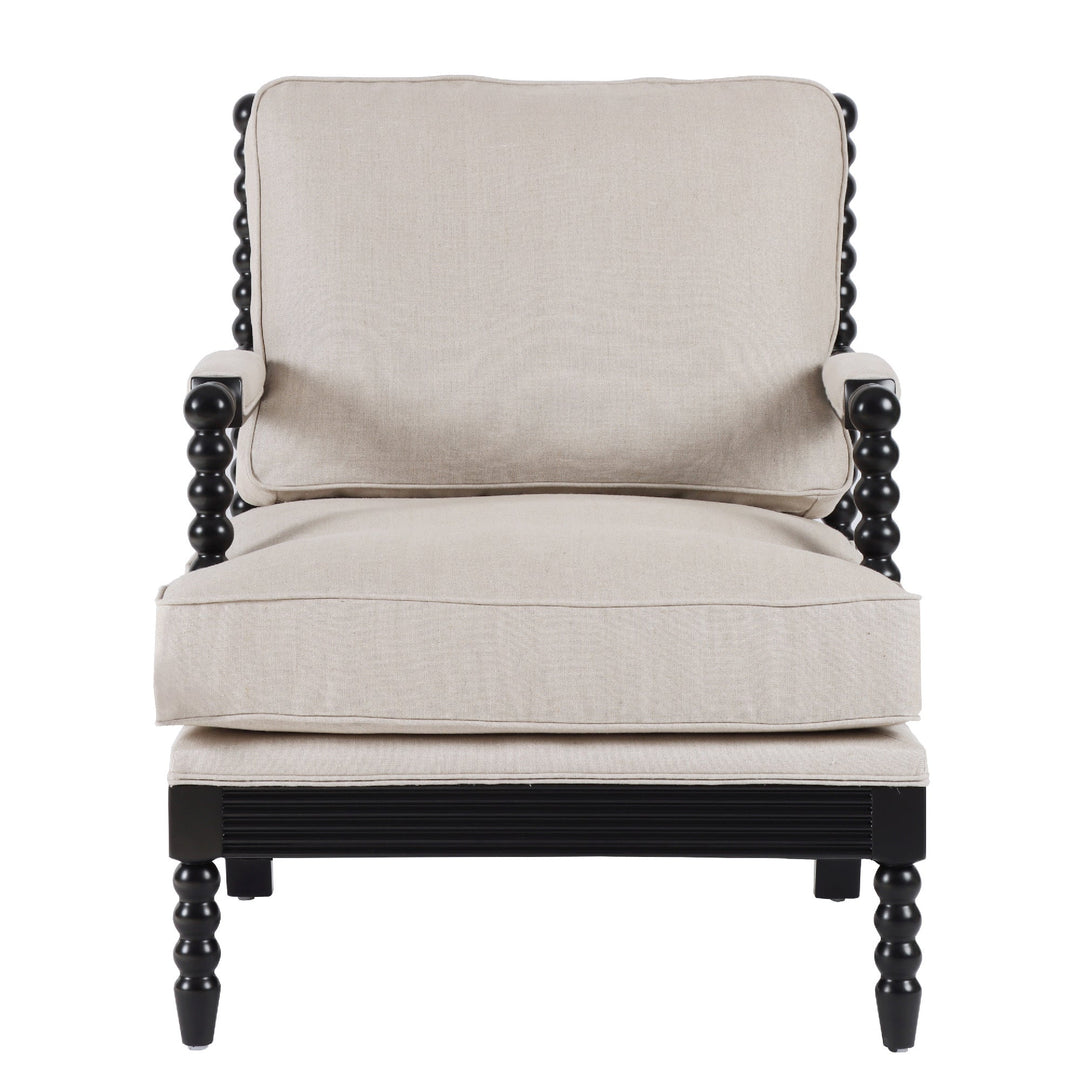 Elizabeth Bobbin Hamptons Armchair Black