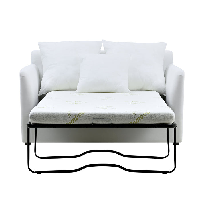 Noosa 1.5 Seat Sofa Bed Beach with White Piping