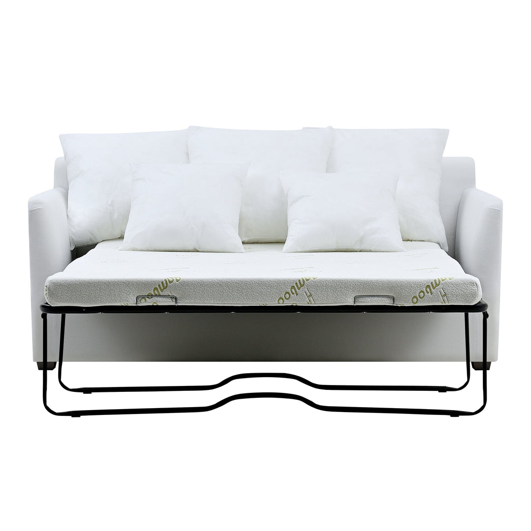 Noosa 2.5 Seat Sofa Bed Navy W/ White Piping