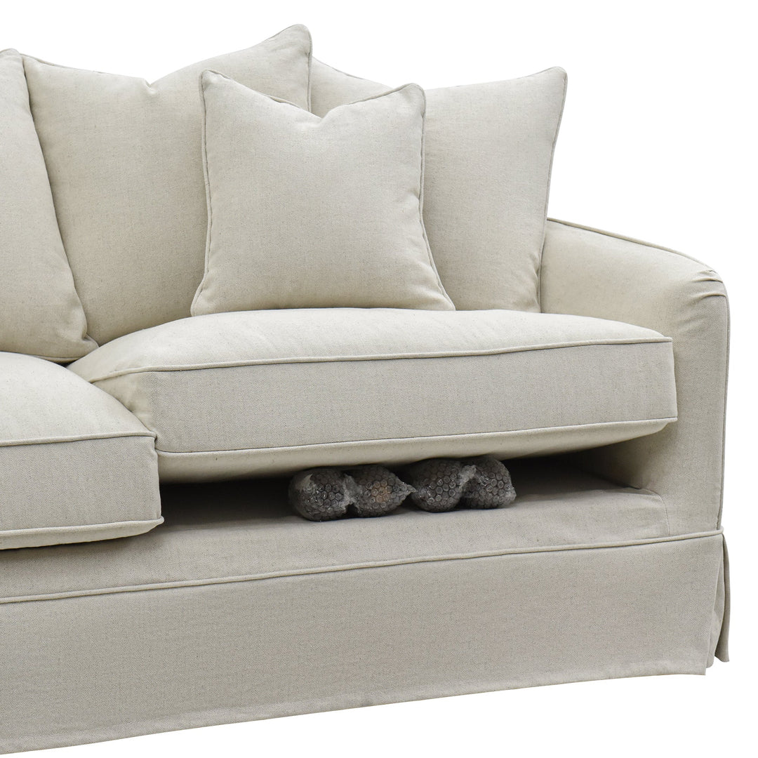 Slip Cover Only - Noosa 2.5 Seat Hamptons Sofa Beige Linen Blend