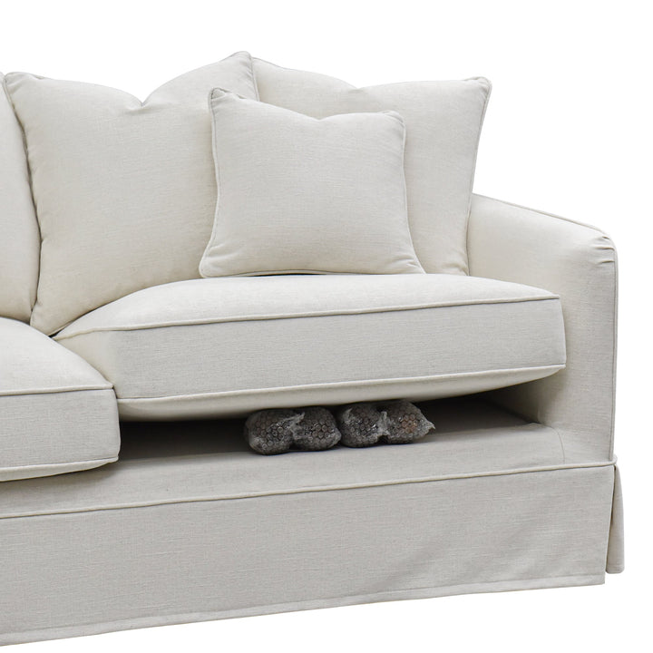 Slip Cover Only - Noosa 2.5 Seat Hamptons Sofa Ivory Linen Blend