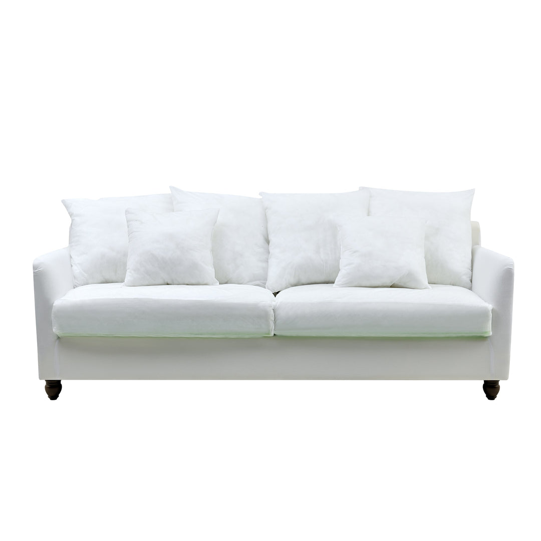 Noosa 3 Seat Hamptons Sofa Ivory Linen Blend