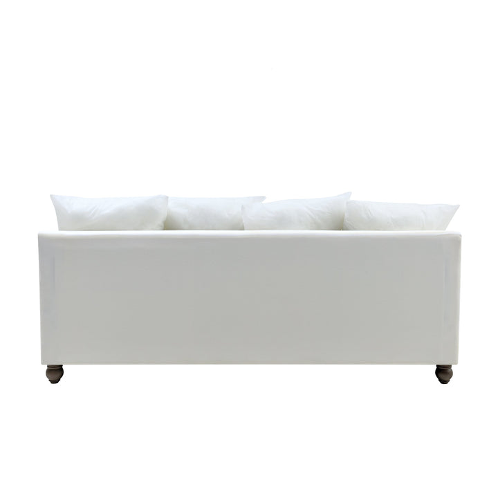 Noosa 3 Seat Hamptons Sofa Ivory Linen Blend