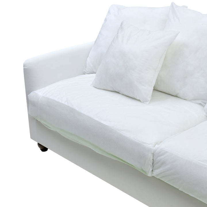 Noosa 3 Seat Hamptons Sofa Ivory Linen Blend