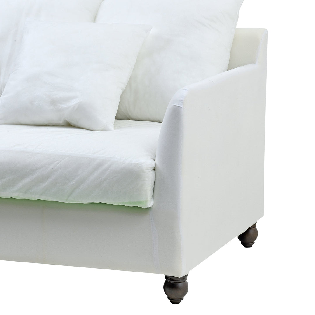 Noosa 3 Seat Hamptons Sofa Ivory Linen Blend