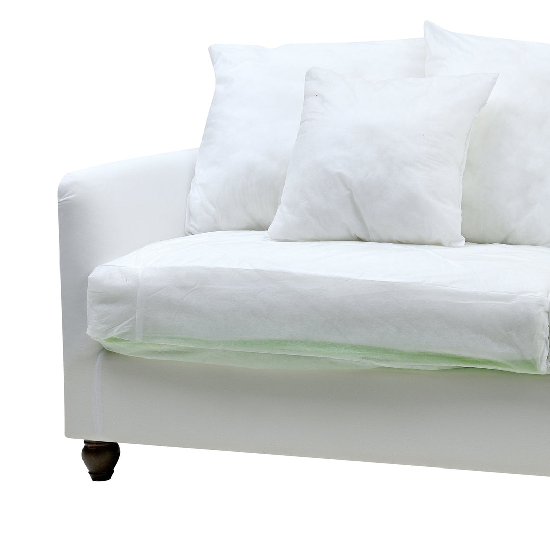 Noosa 3 Seat Hamptons Sofa Ivory Linen Blend