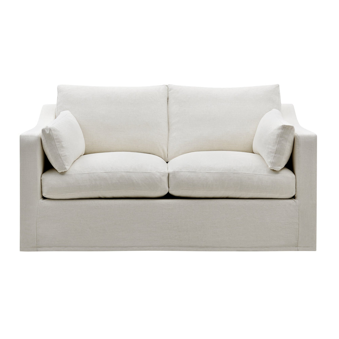 Clovelly 2 Seat Hamptons Sofa Ivory Linen Blend