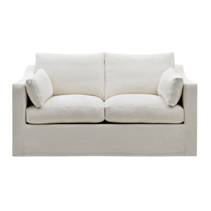 Clovelly 2 Seat Hamptons Sofa Ivory Linen Blend