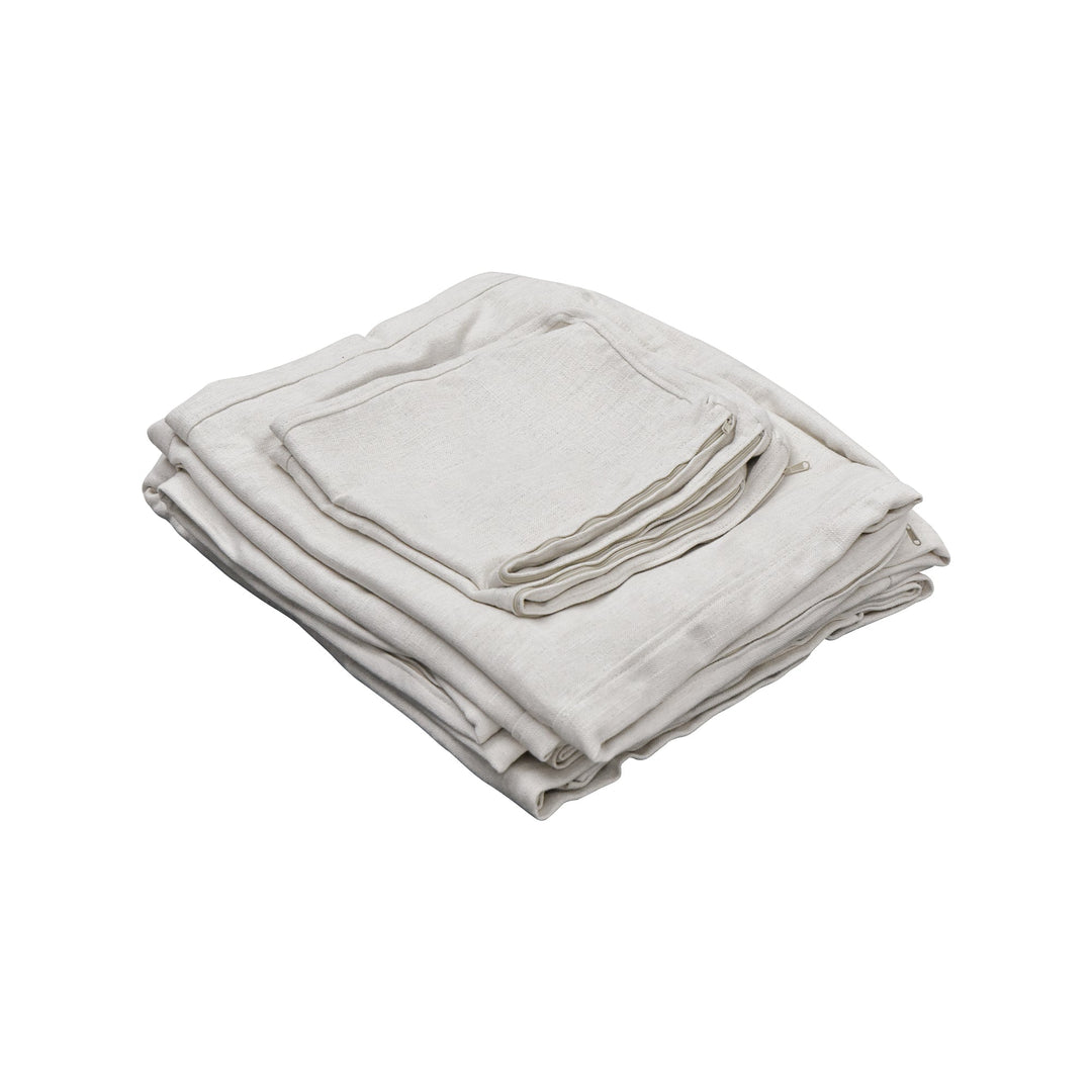 Slip Cover Only - Clovelly 4 Seat Hamptons Sofa Ivory Linen Blend