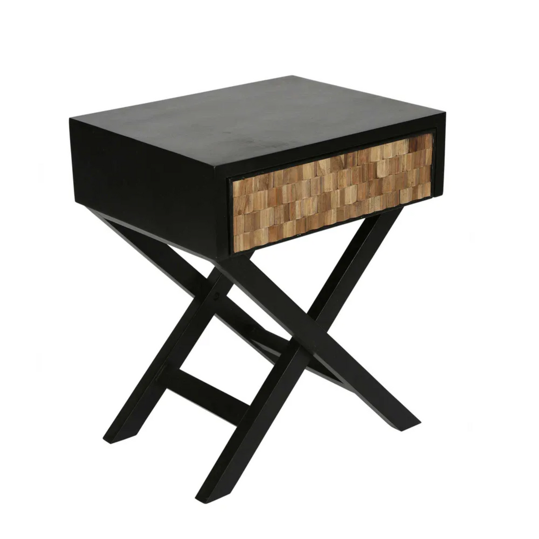 Toga Bedside Table Black