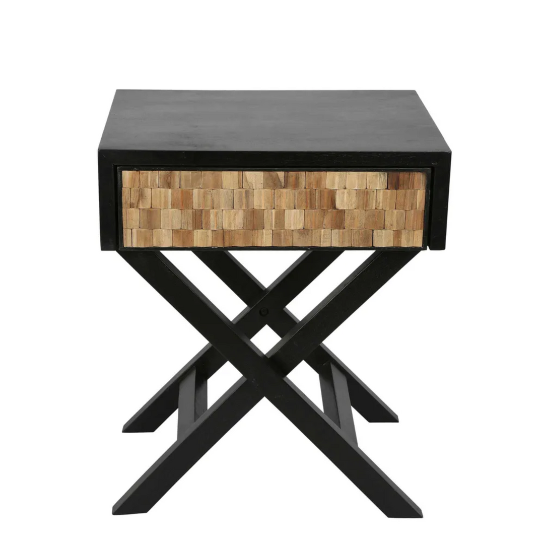 Toga Bedside Table Black