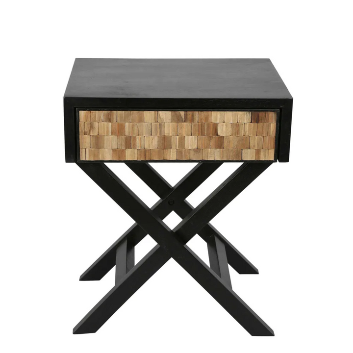 Toga Bedside Table Black