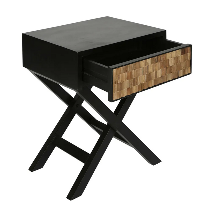 Toga Bedside Table Black