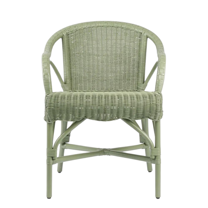 Belle Rattan Armchair Green