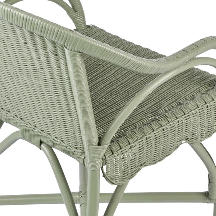 Belle Rattan Armchair Green
