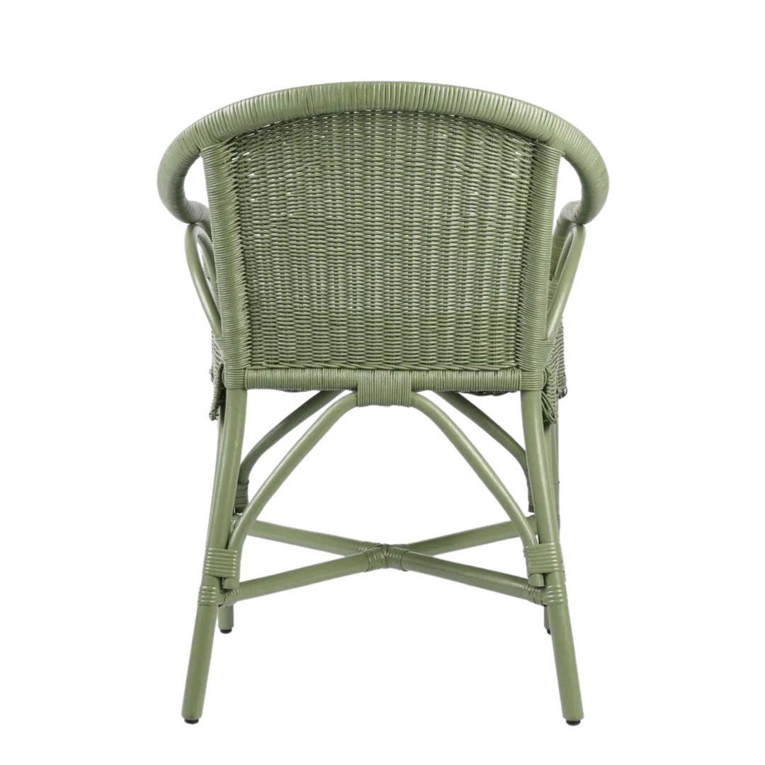 Belle Rattan Armchair Green