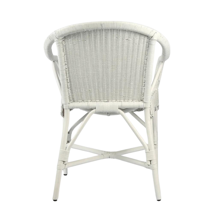 Belle Rattan Armchair White