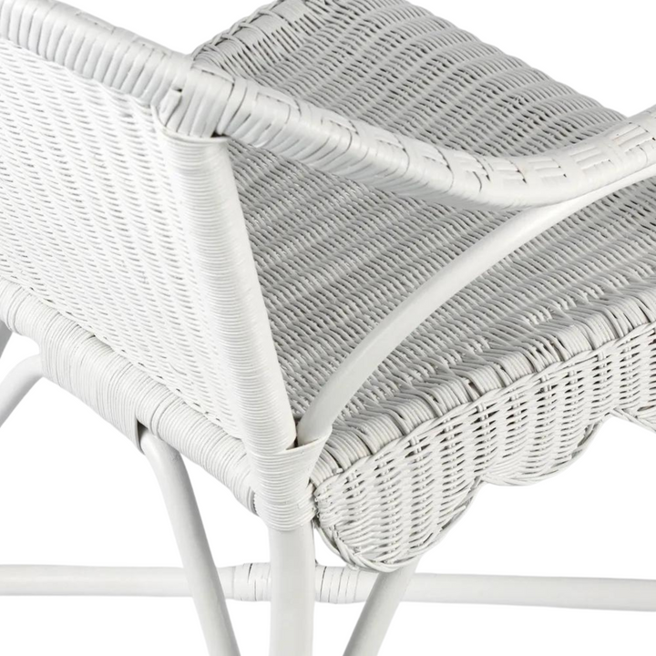 Belle Rattan Armchair White
