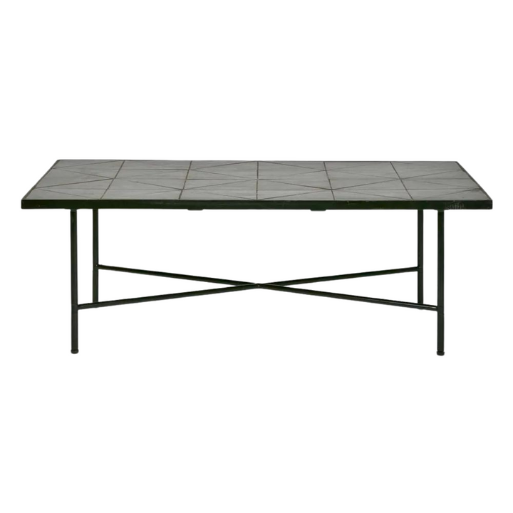 Sheffield Iron/Tiled Outdoor Coffee Table Black