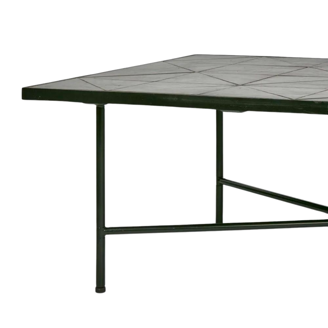Sheffield Iron/Tiled Outdoor Coffee Table Black