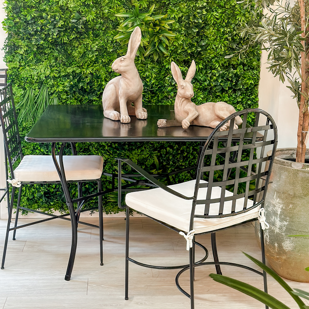 Sheffield Iron Outdoor Dining Chair with cushion